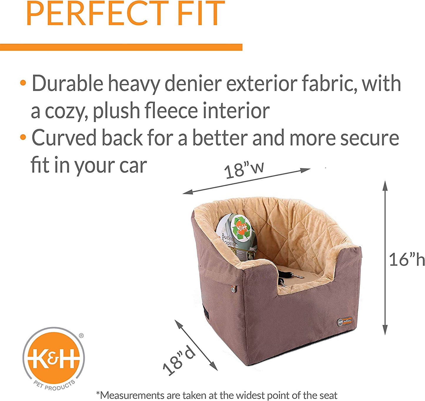 KH Mfg Bucket Booster Pet Seat Small Tan