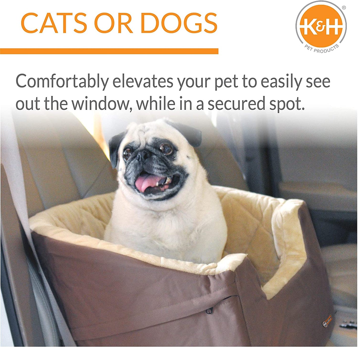 KH Mfg Bucket Booster Pet Seat Small Tan